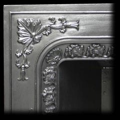 19th Century Victorian Cast Iron Fireplace Grate by Carron Co.