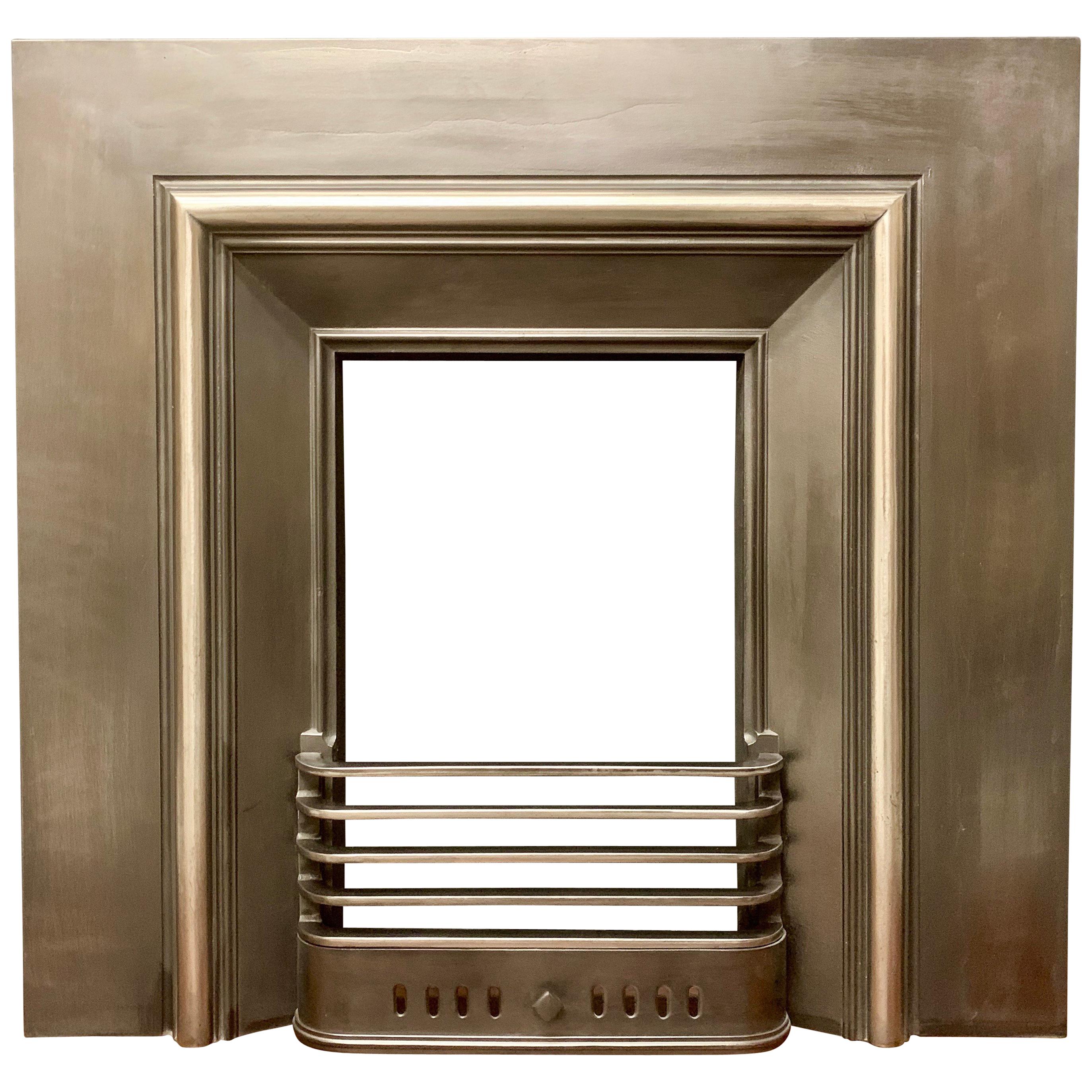 19th Century Victorian Cast Iron Fireplace Insert