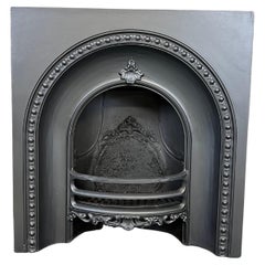 19th Century Victorian Cast Iron Fireplace Insert