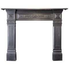 Antique 19th Century Victorian Cast Iron Fireplace Surround, circa 1890