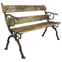 banc de jardin en fonte victorien du 19e siècle