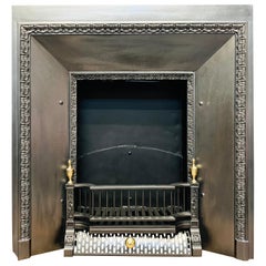 Used 19th Century Victorian Cast Iron Splayed Fireplace Insert