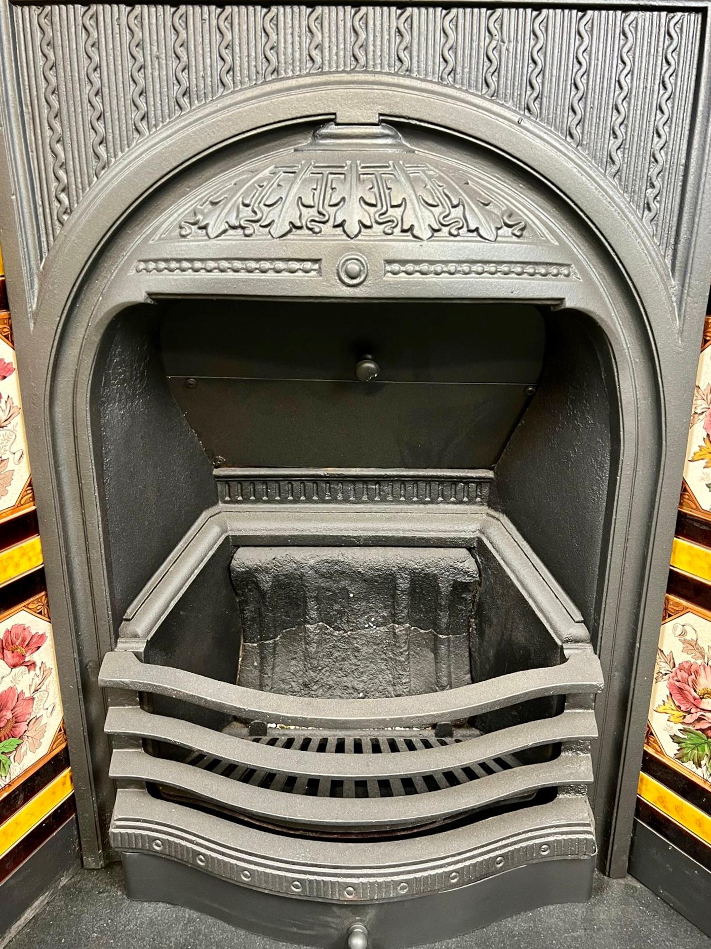 19th Century Victorian Cast Iron Tiled Combination Fireplace 3