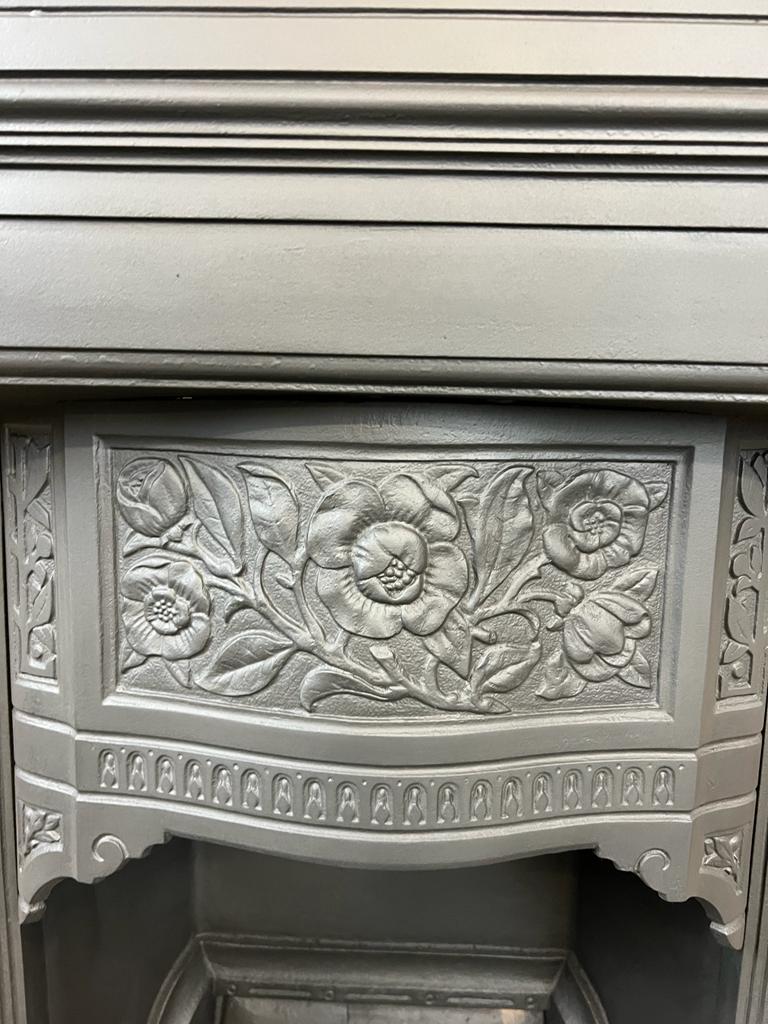 19th Century Victorian Cast-Iron Tiled Fireplace Combination 1