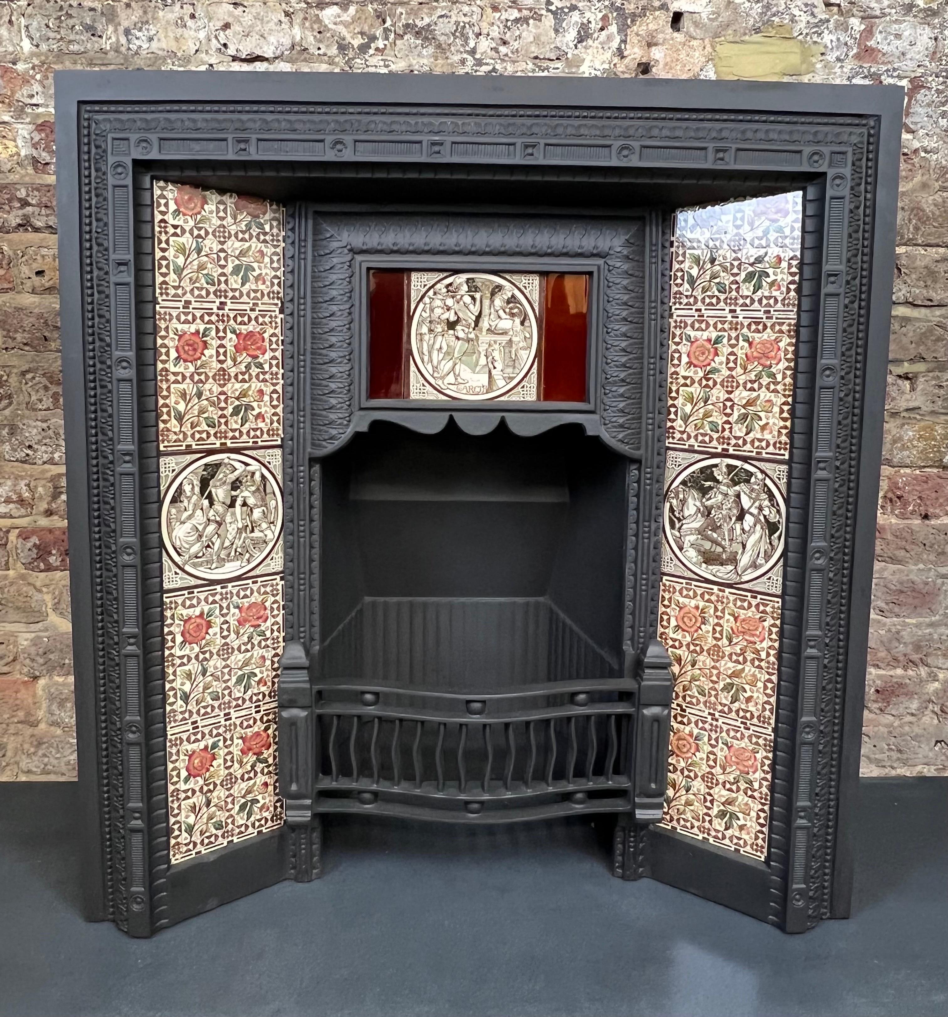 victorian cast iron fireplace insert