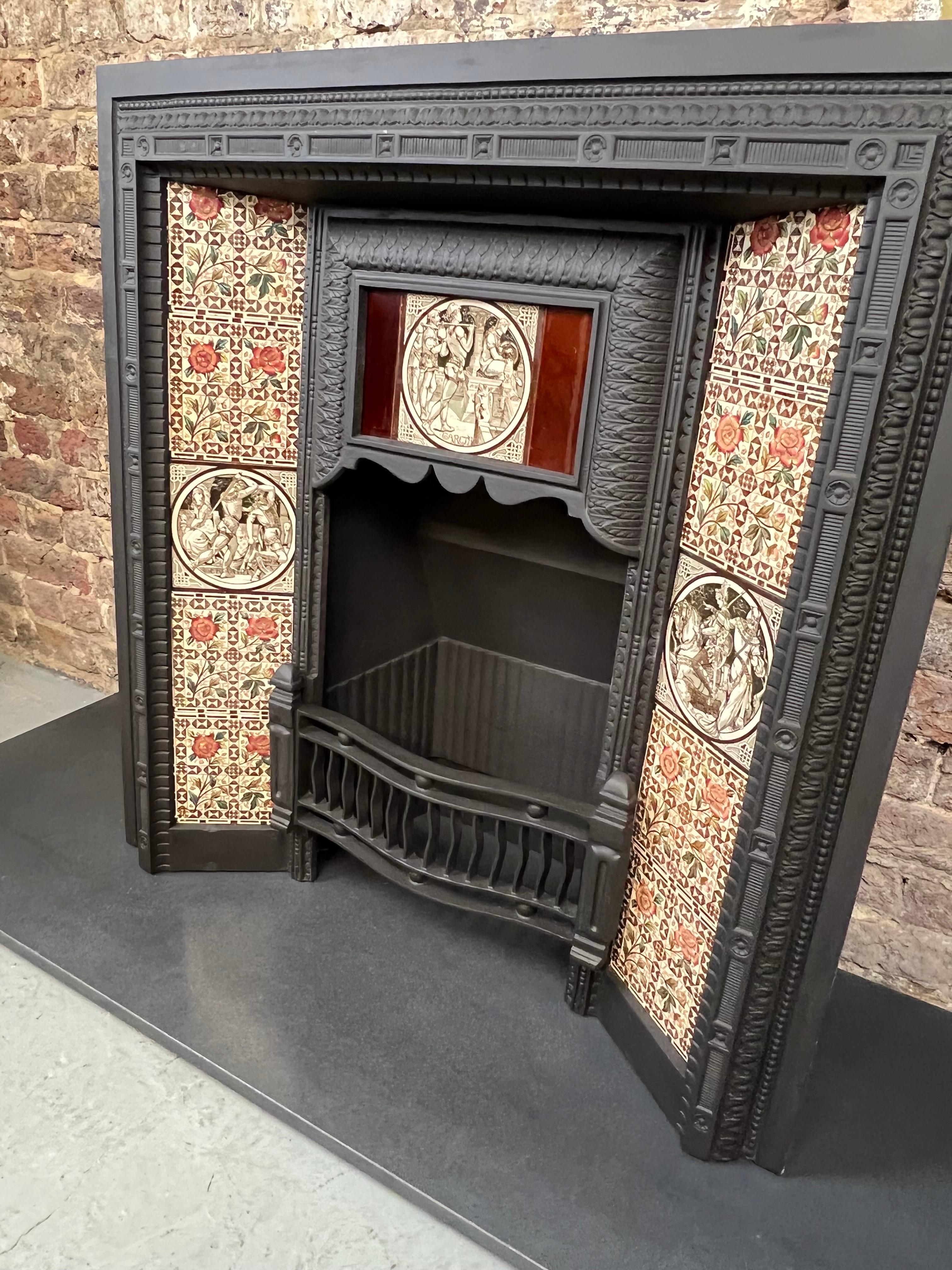 victorian tiled fireplaces