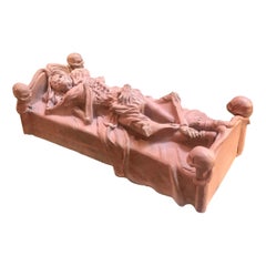 Scultura di scheletro in cemento vittoriano del 19° secolo