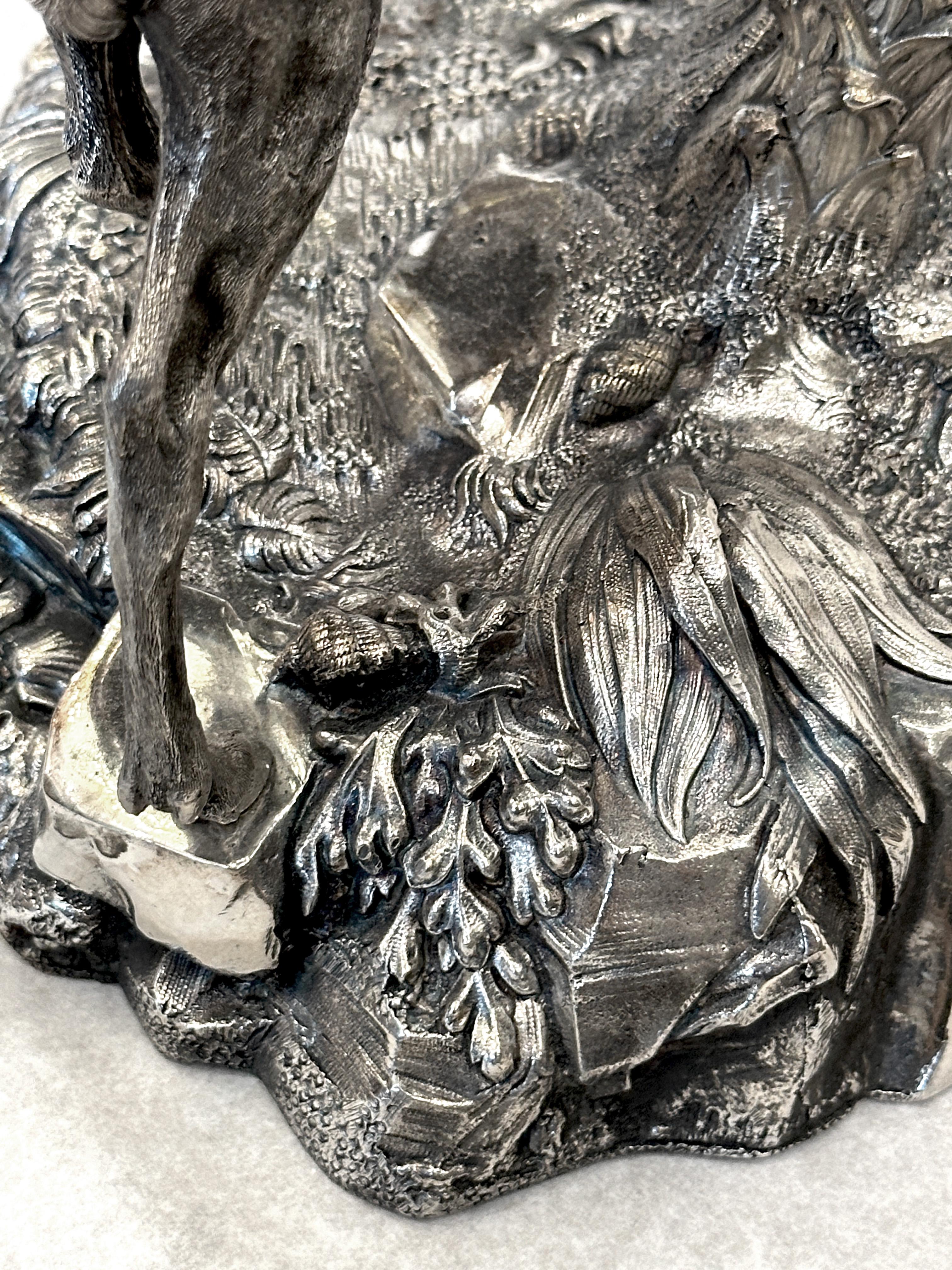 Placcato argento Centrotavola vittoriano del XIX secolo di Elkington, Inghilterra, circa 1858 in vendita