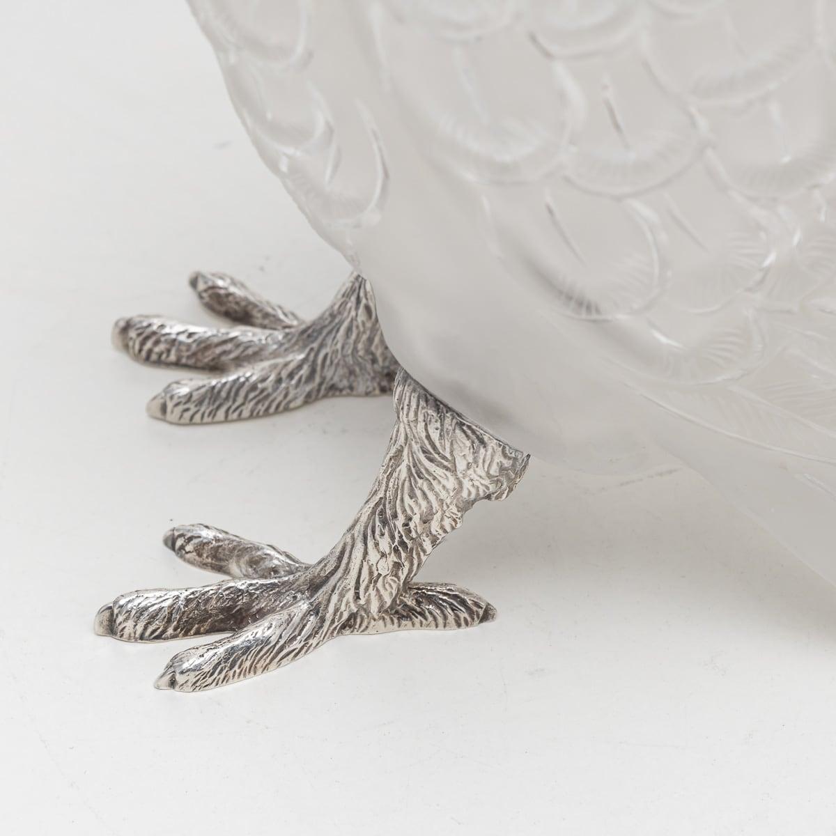 19th Century Victorian Cockatoo Solid Silver & Glass Claret Jug, London c.1881 14