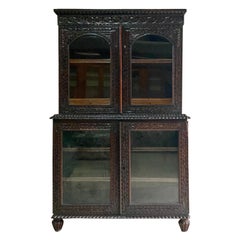 Antique 19th Century Victorian Colonial Anglo Indian Padouk Bookcase, circa 1890