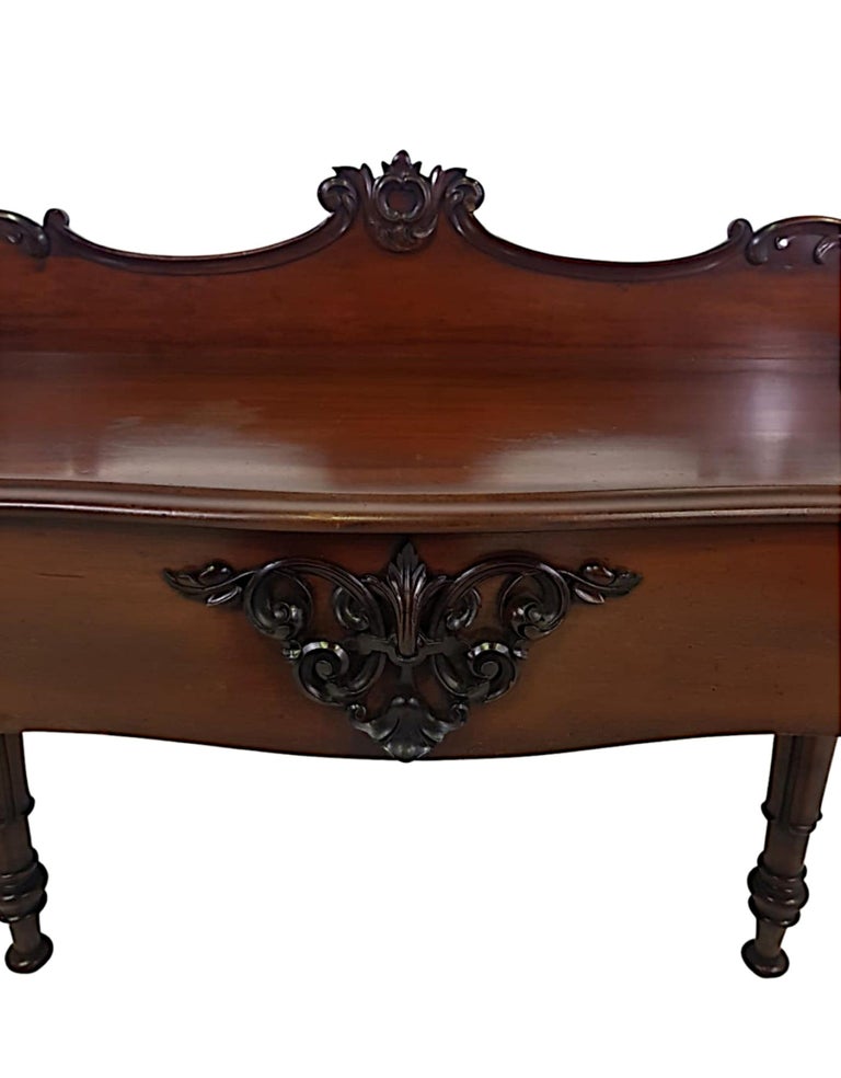 Mahogany 19th Century Victorian Console or Hall Table For Sale