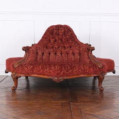 19th Century Victorian Conversation Sofa Gossip Bench