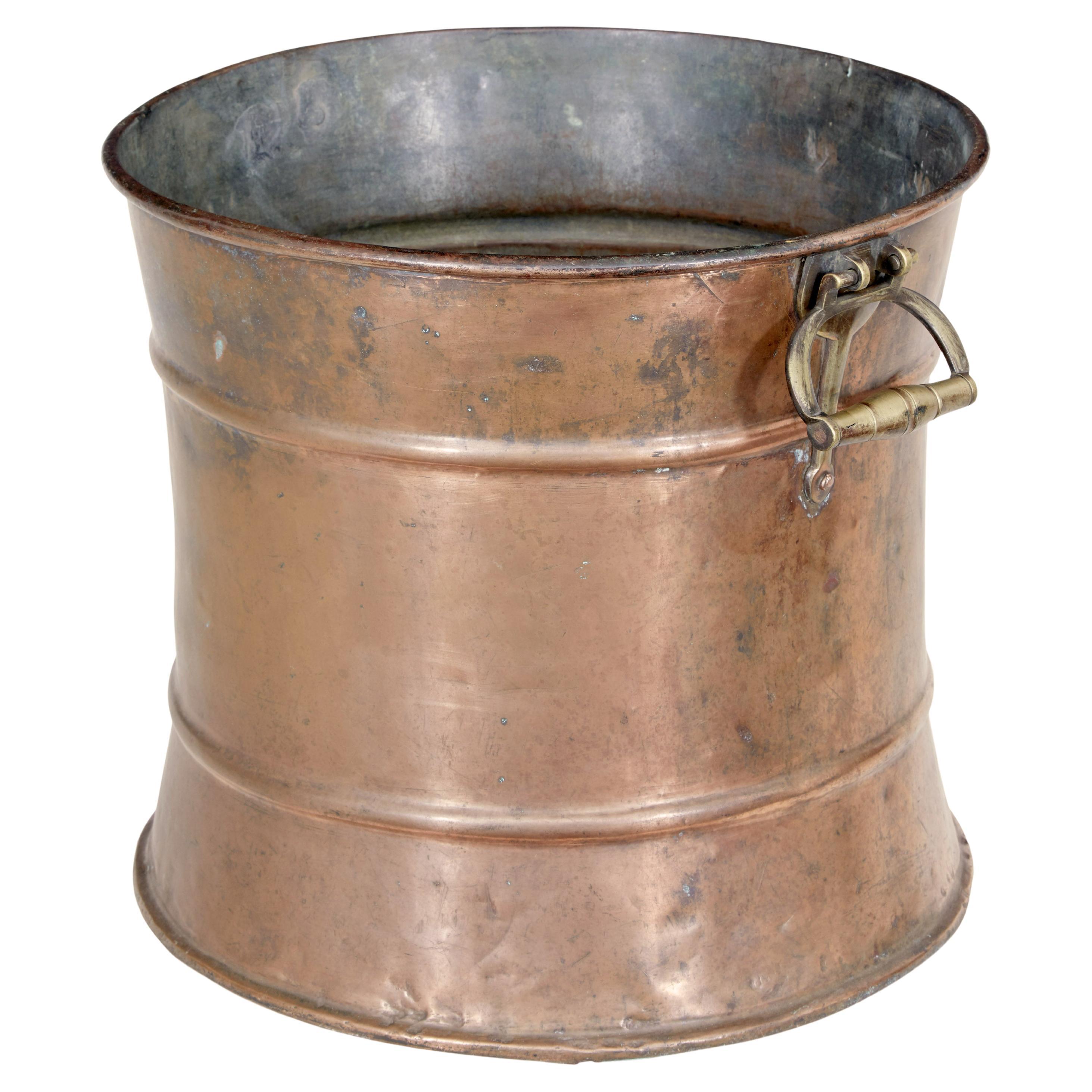 19th Century Victorian Copper and Brass Vessel For Sale