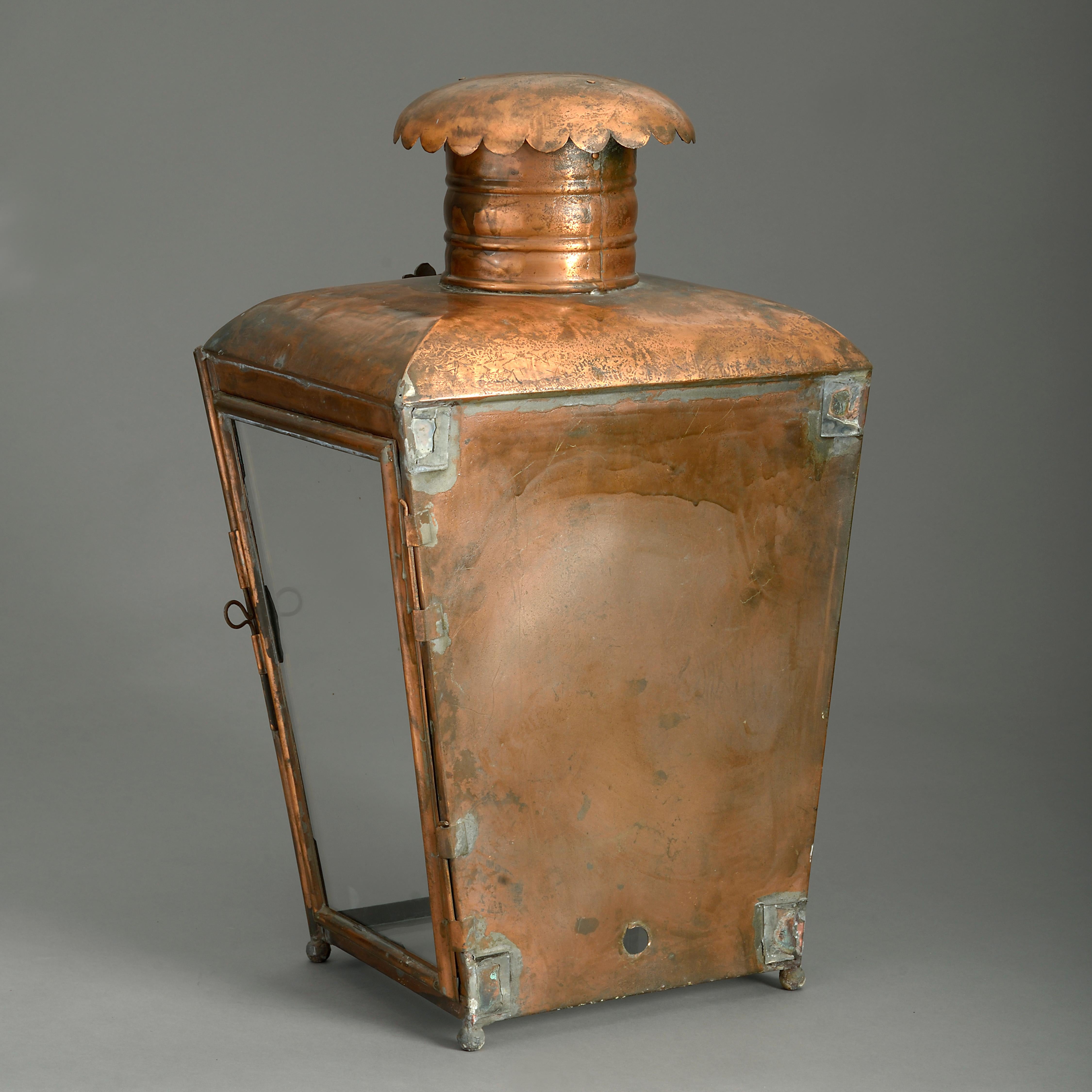 19th Century Victorian Copper Wall Lantern at 1stDibs