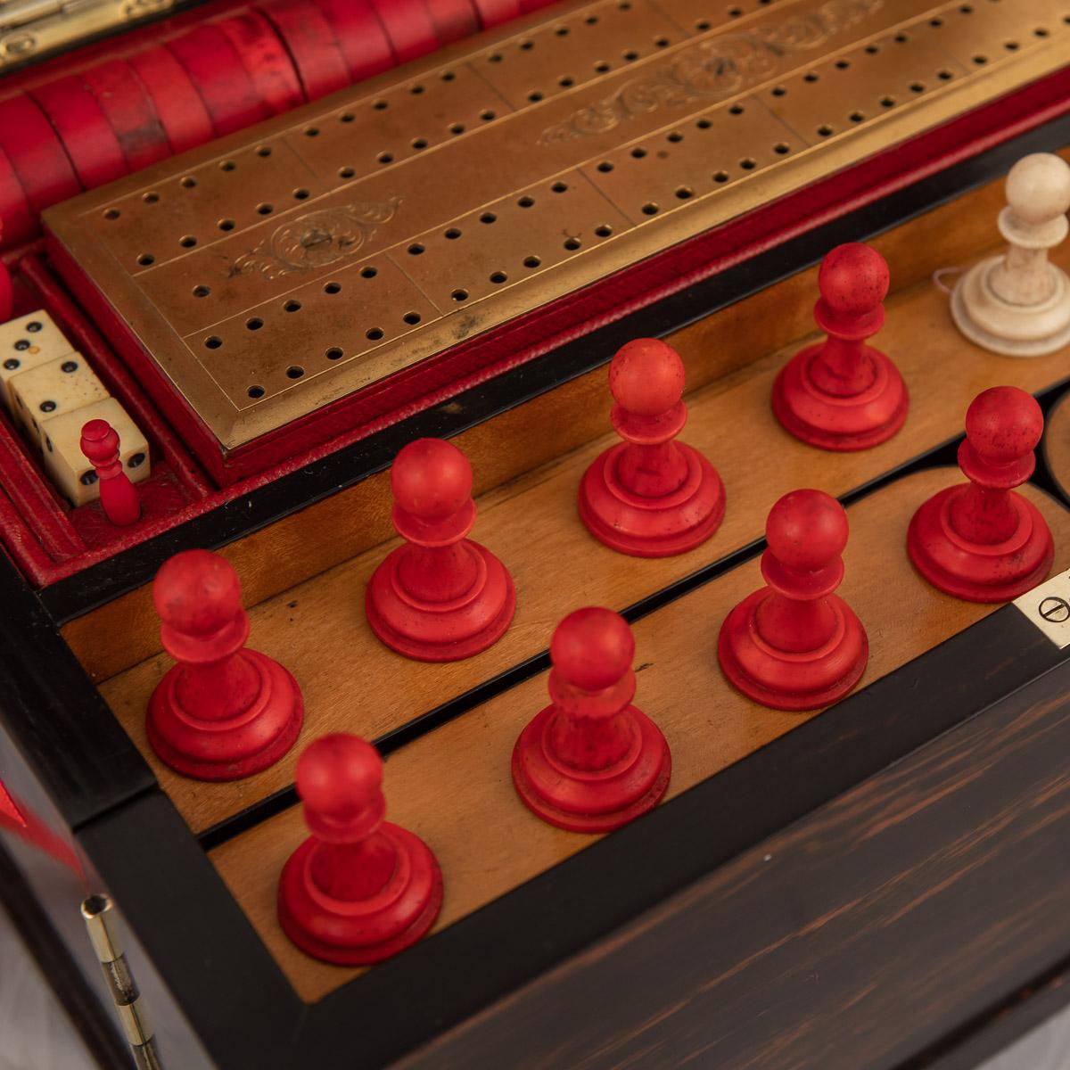 19th Century Victorian Coromandel Games Compendium, Cards & Board Games, c.1890 6