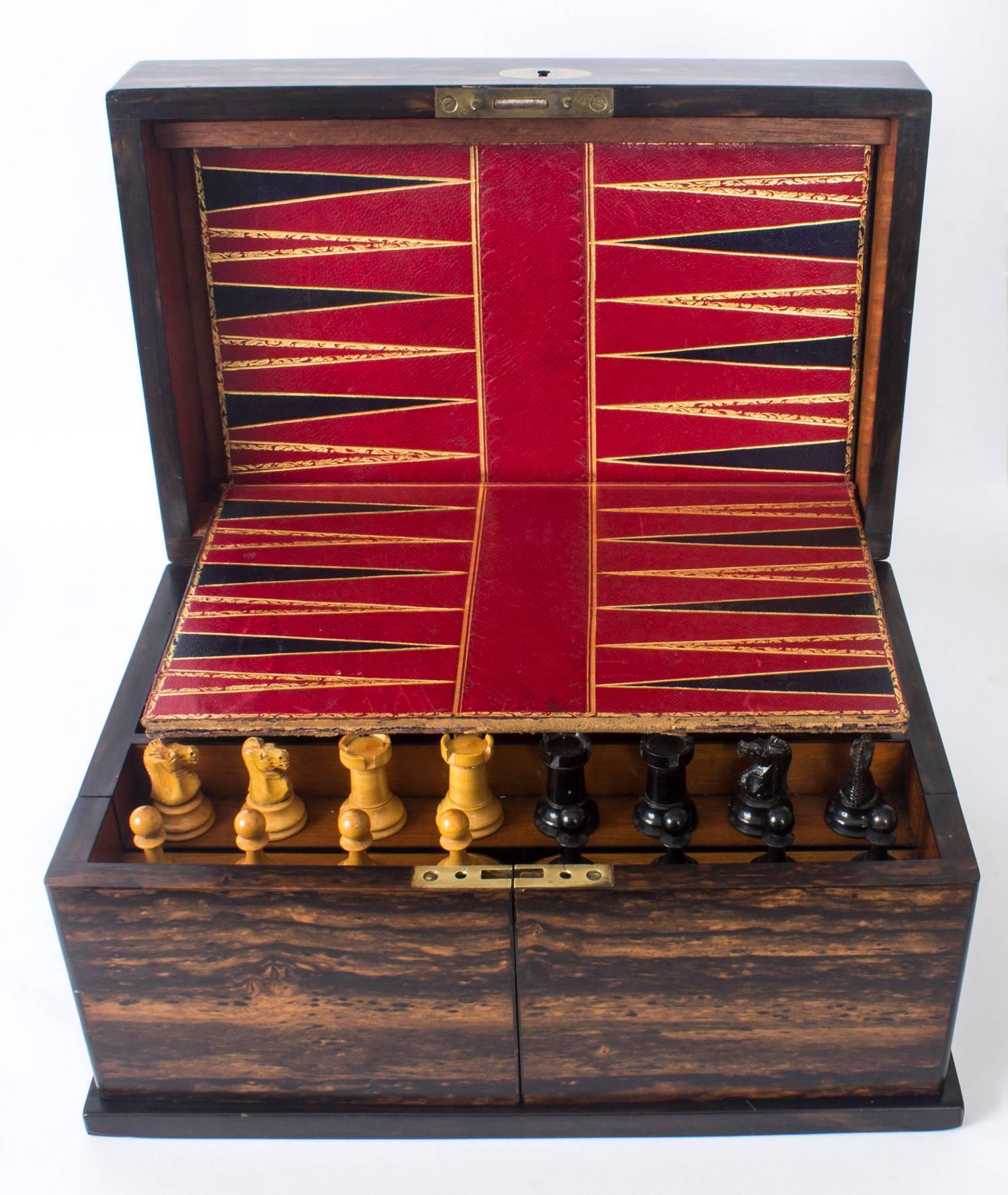 19th Century Victorian Coromandel Games Compendium Chess Drafts 4