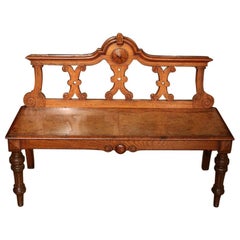 19th Century Victorian Country Hall Bench
