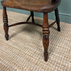 19th Century Victorian Country Oak Antique Windsor Chair