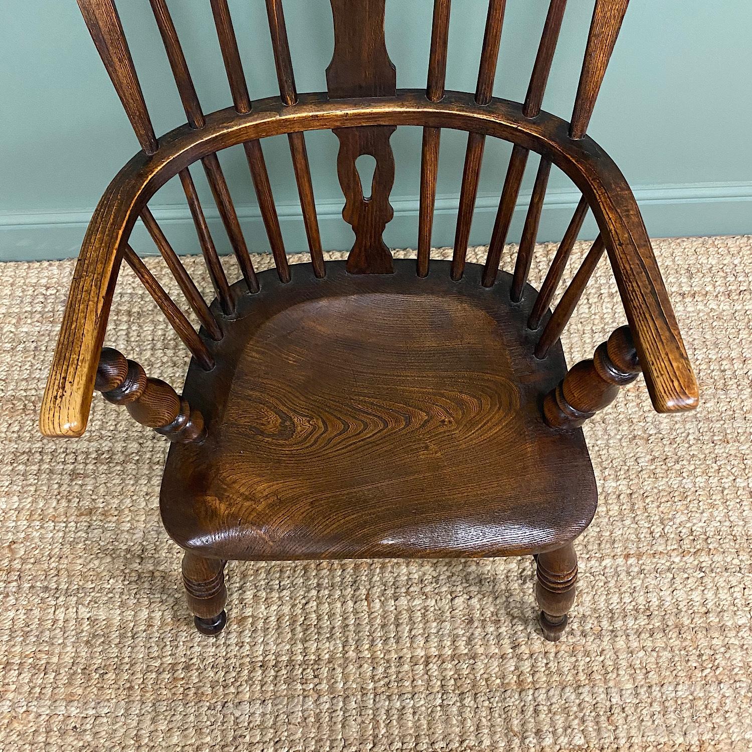 19th Century Victorian Country Oak Antique Windsor Chair In Good Condition For Sale In Clitheroe, GB