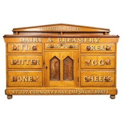 Antique 19th Century Victorian Dairy Advertising Counter / Sideboard, c.1860