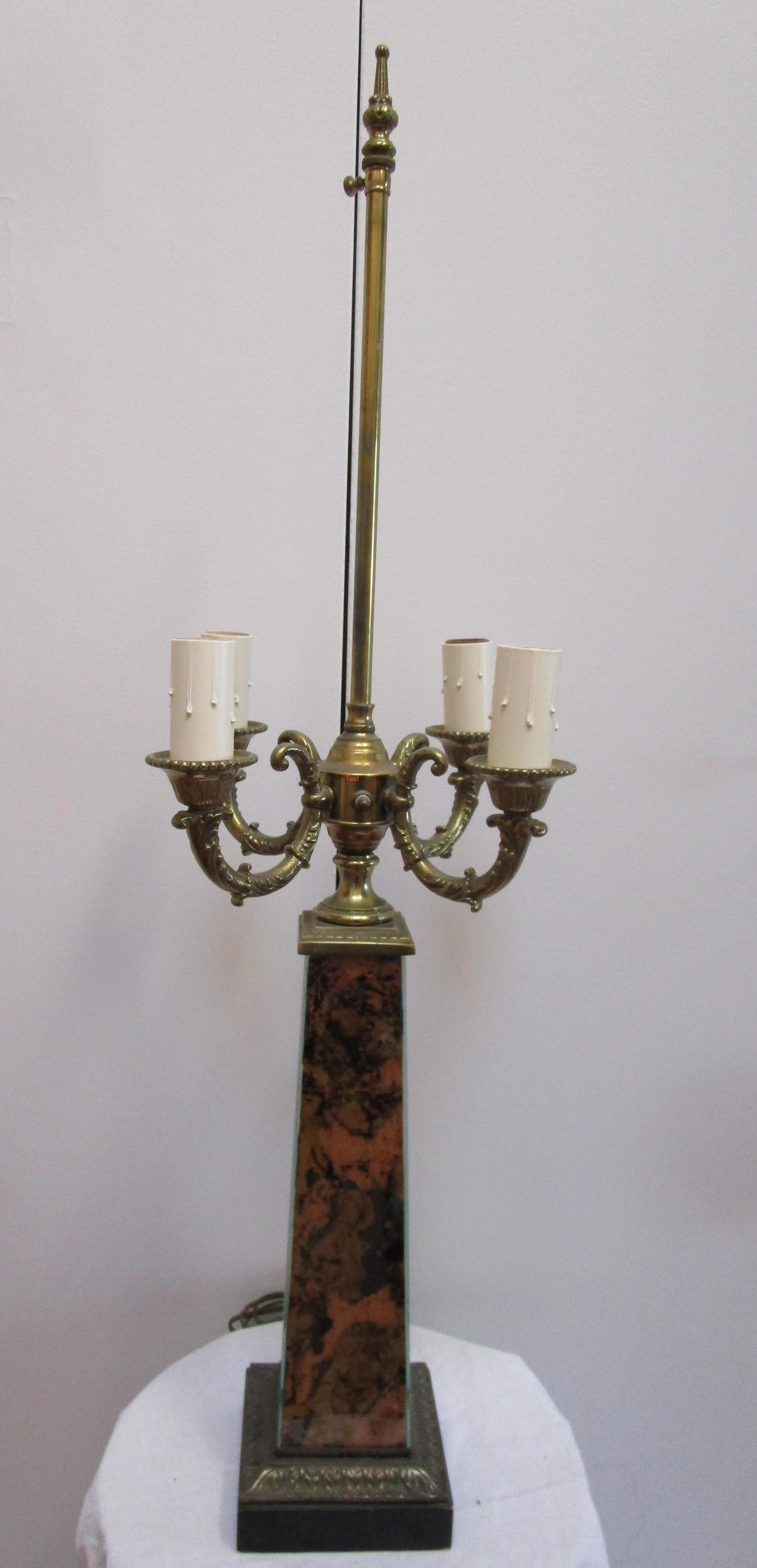 19th Century Victorian Decoupage Table Lamp with Special Shade In Good Condition For Sale In Lomita, CA