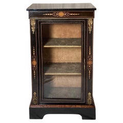 19th century Victorian Ebonised French Display Cabinet