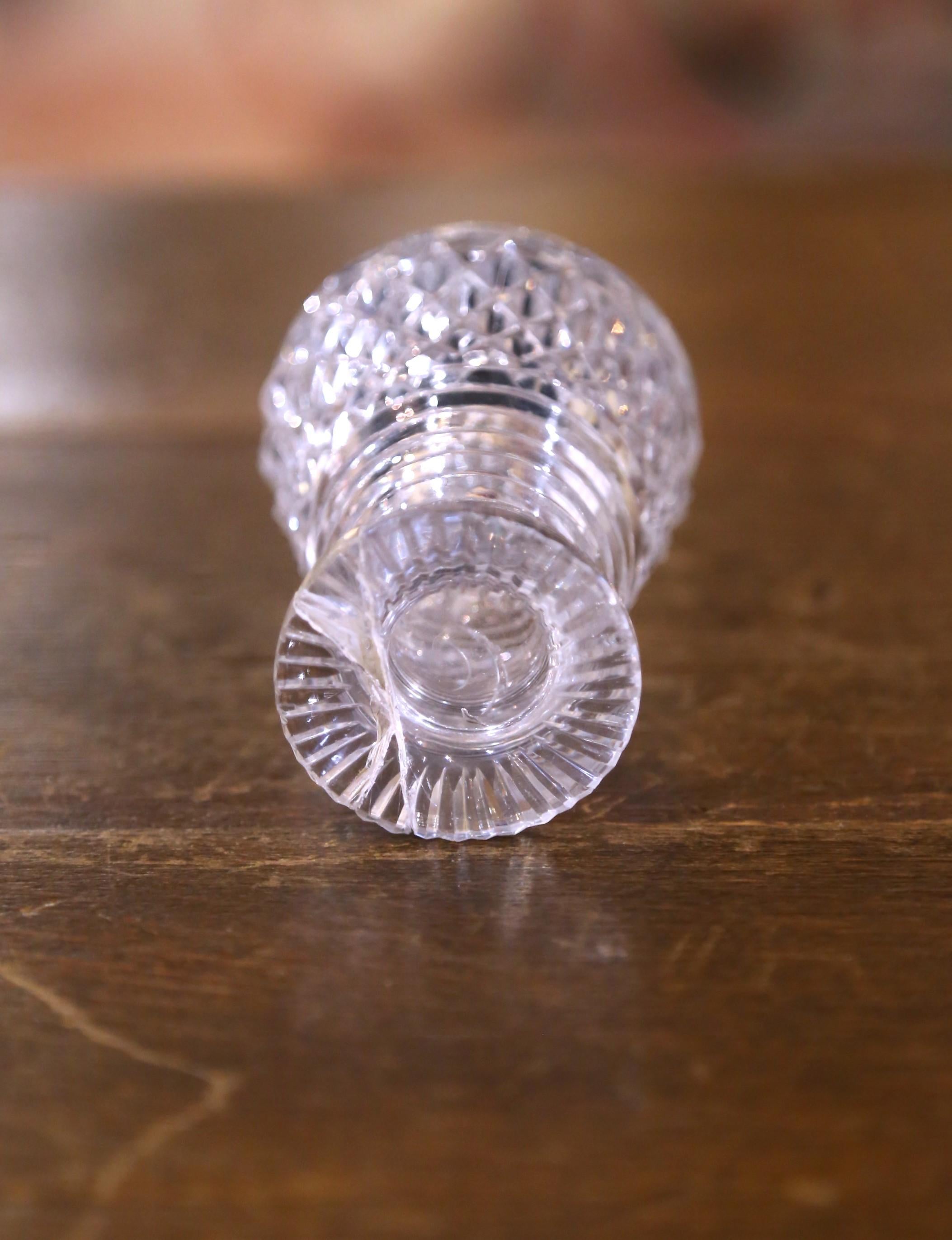 Ensemble de burettes anglaise victorienne du 19ème siècle en argent et cristal en vente 5