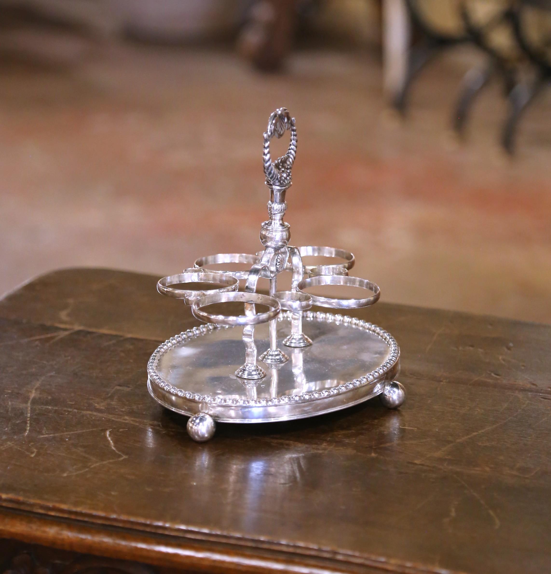 Victorien Ensemble de burettes anglaise victorienne du 19ème siècle en argent et cristal en vente