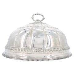 19. Jahrhundert viktorianischen Englisch Silverplate Fleisch Dome