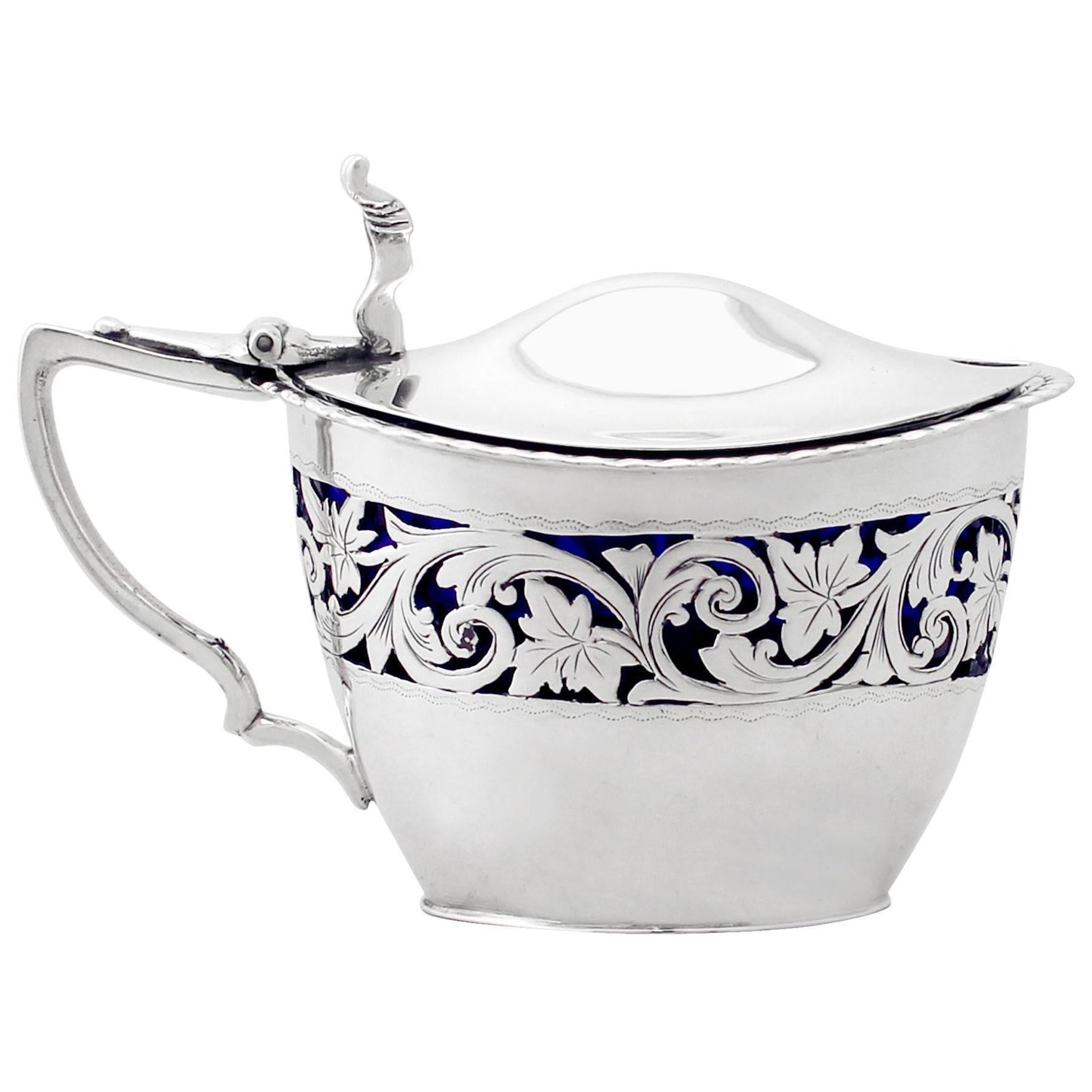 19th Century Victorian English Sterling Silver Mustard Pot