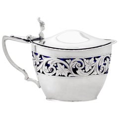 19th Century Victorian English Sterling Silver Mustard Pot