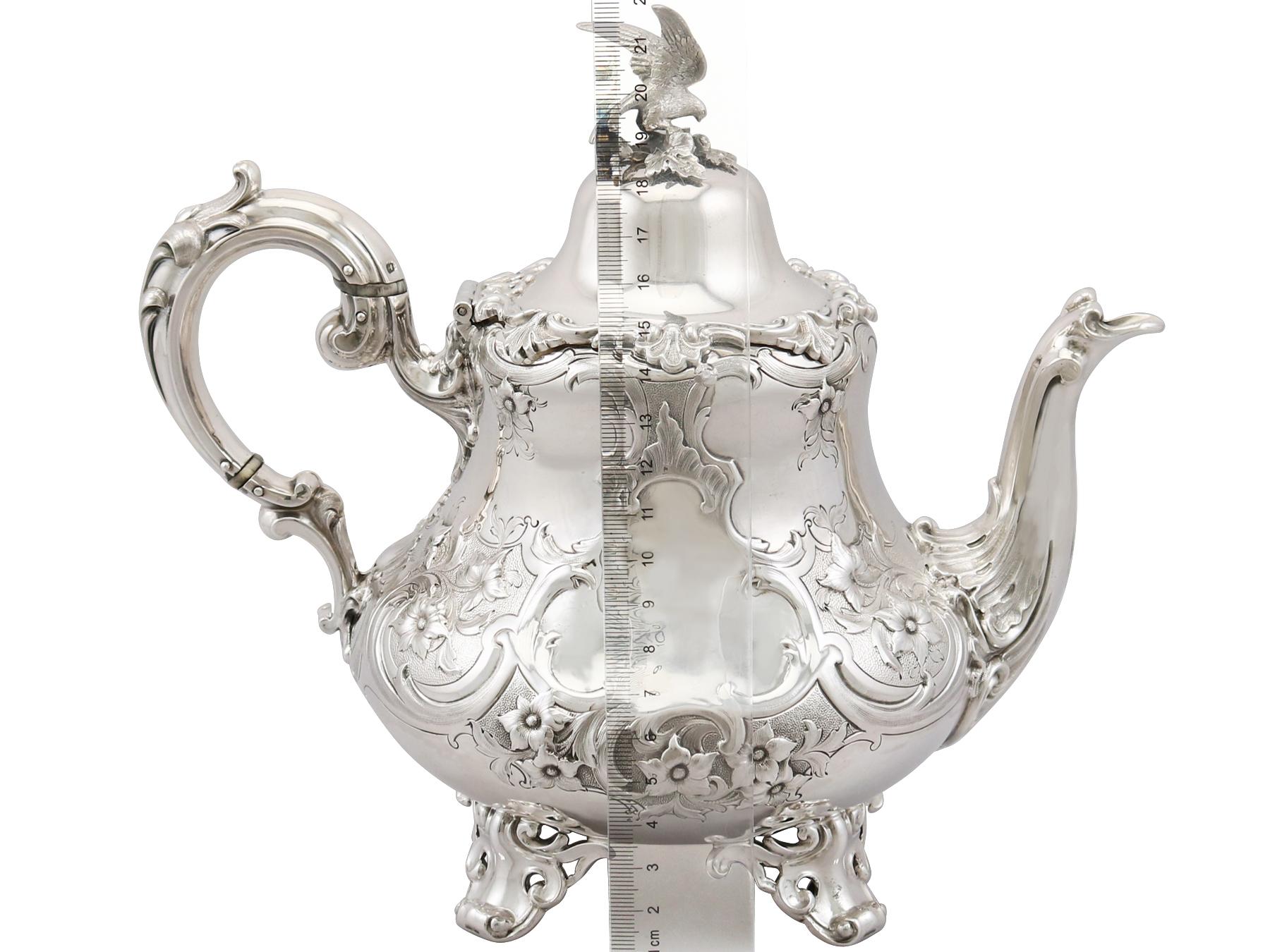 19th Century Victorian English Sterling Silver Teapot 7