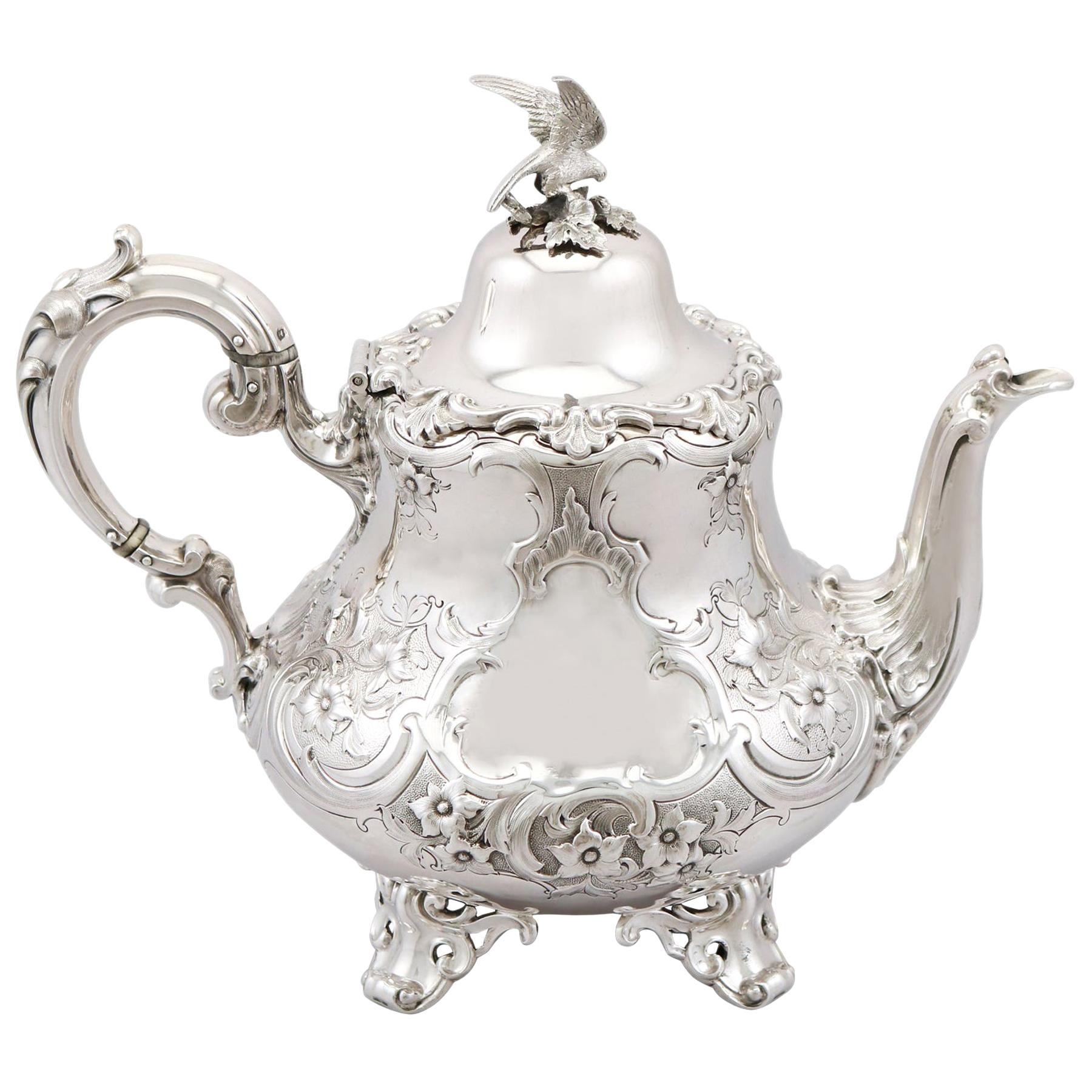 19th Century Victorian English Sterling Silver Teapot