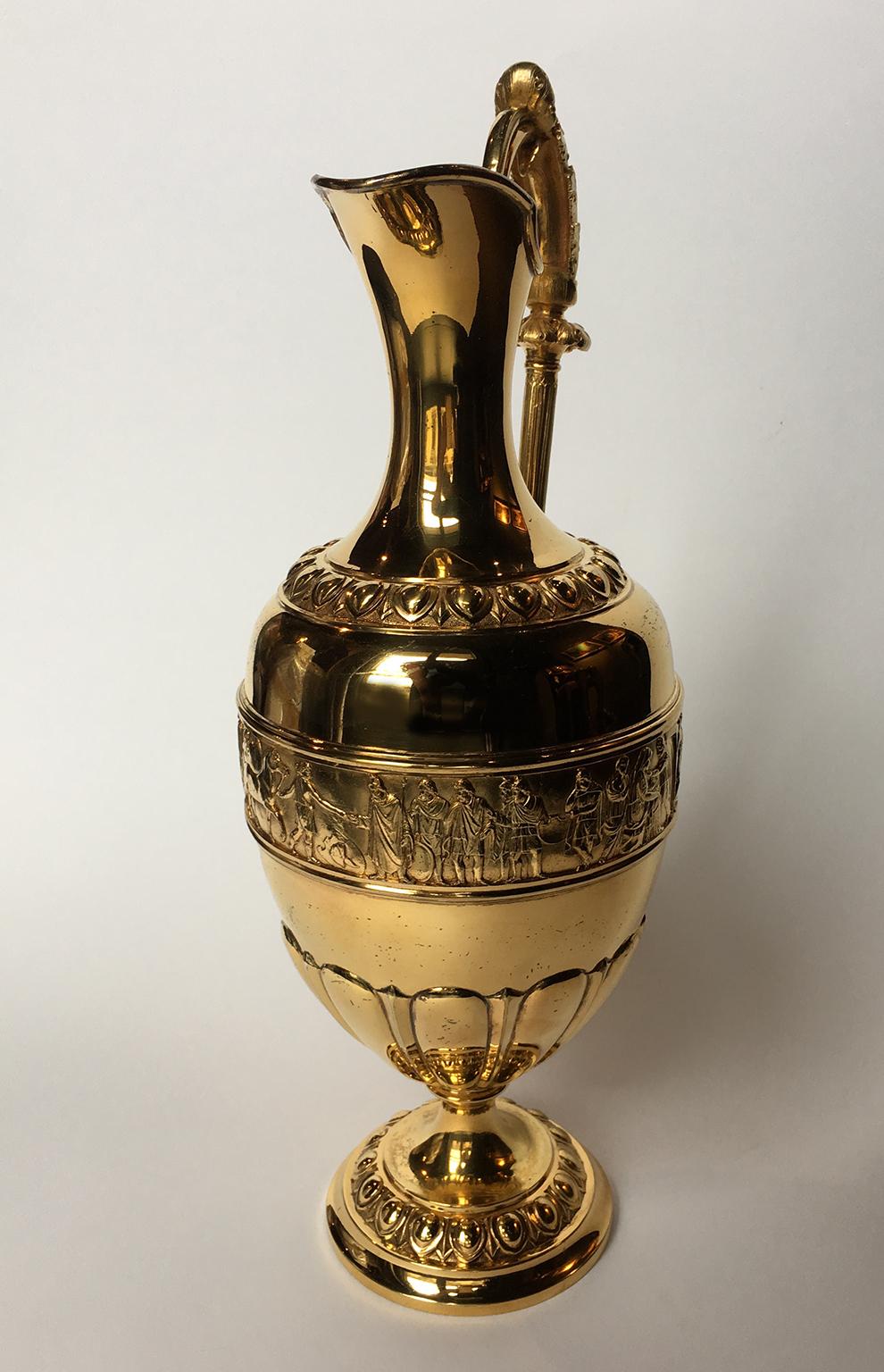 19th Century Victorian English Silver-Gilt Pitcher, 1875 In Good Condition In Milano, IT