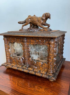 Tantale à liqueur de la forêt noire du 19e siècle de l'époque victorienne avec verres et carafes