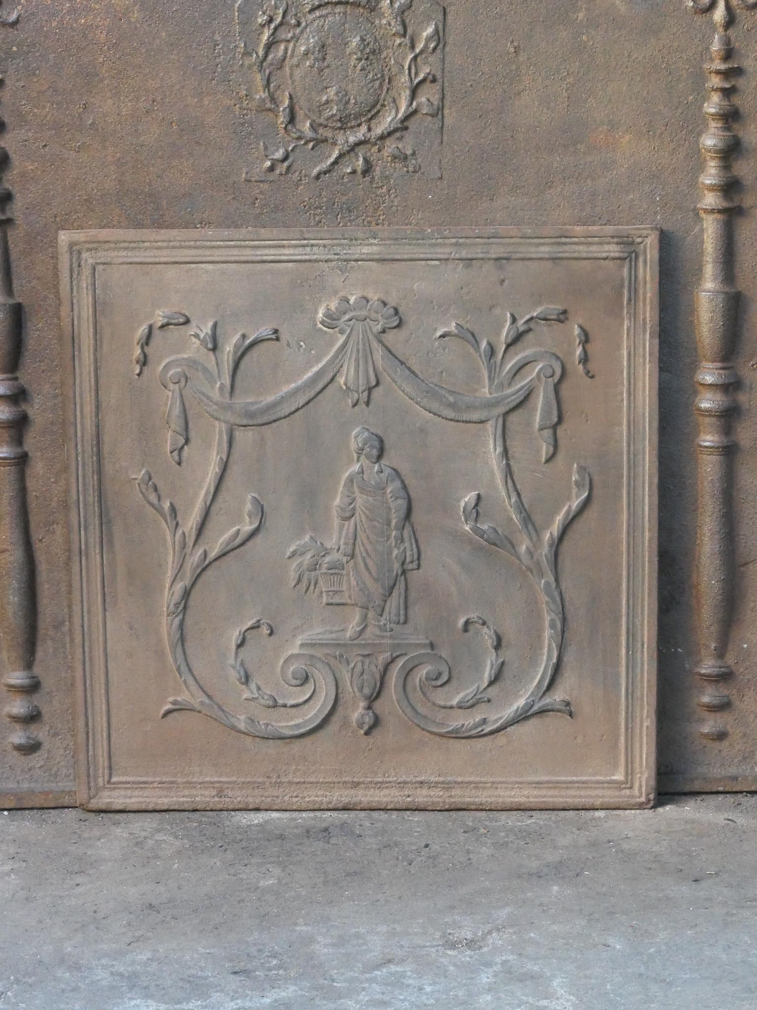 Cast 19th Century Victorian Fireback For Sale