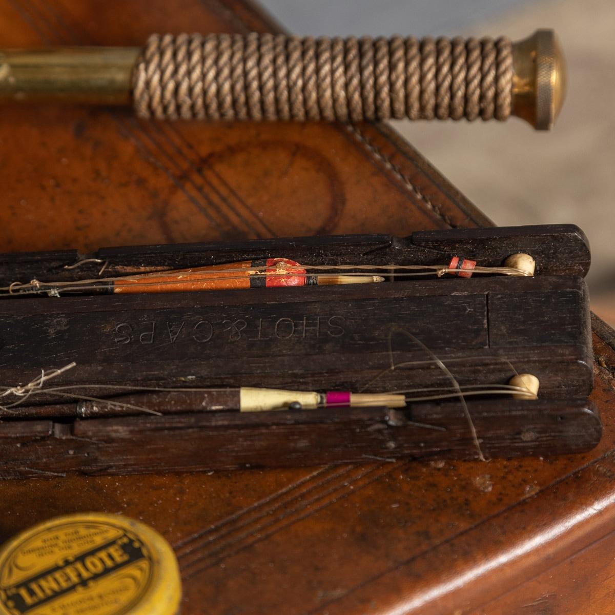 19th Century Victorian Fishing Tackle Leather Trunk, Hardy Brothers, c.1890 10