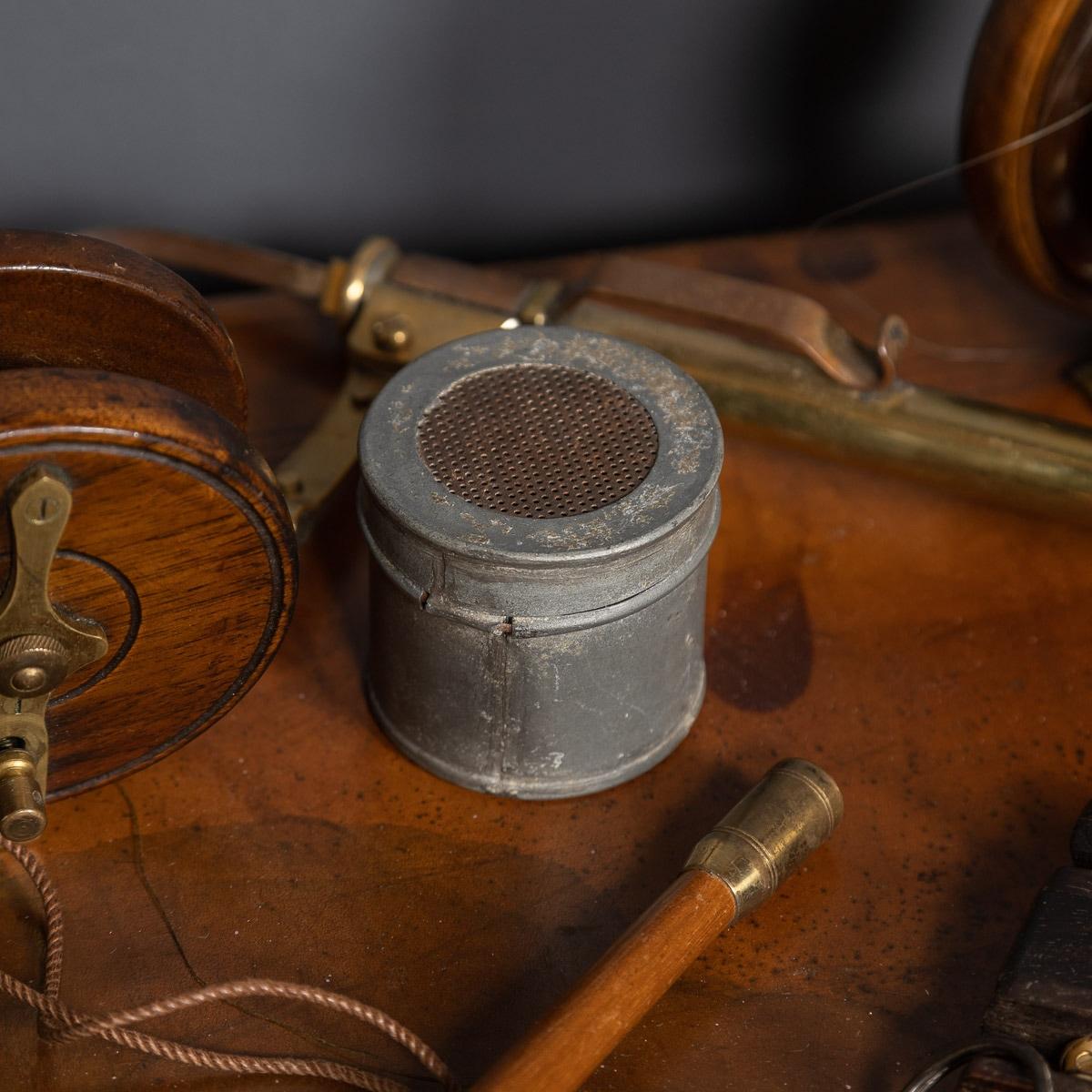 19th Century Victorian Fishing Tackle Leather Trunk, Hardy Brothers, c.1890 12
