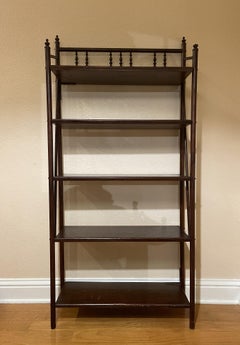 19th Century Victorian Five-Shelf Spindletop Bookcase