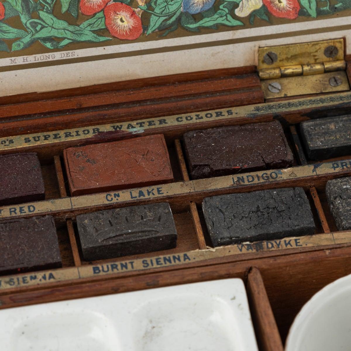 Scatola per acquerello G Rowney and Co. del XIX secolo, vittoriana, A.I.C. in vendita 5