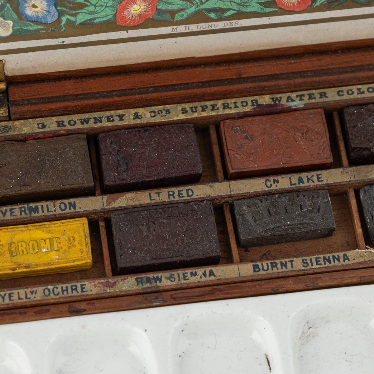 Scatola per acquerello G Rowney and Co. del XIX secolo, vittoriana, A.I.C. in vendita 6