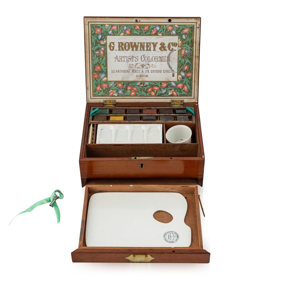 Altro Scatola per acquerello G Rowney and Co. del XIX secolo, vittoriana, A.I.C. in vendita