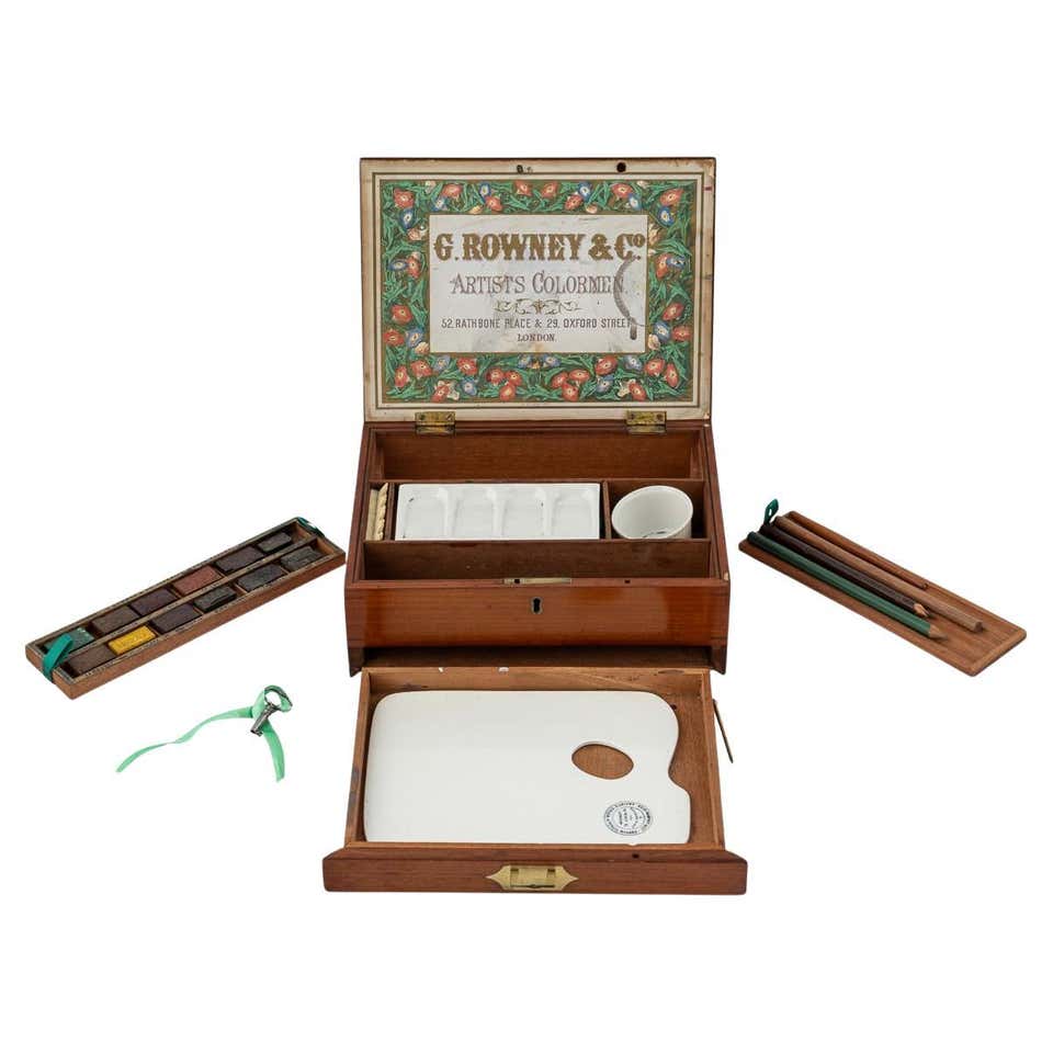 19th Century George Rowney Antique Watercolour Box For Sale at 1stDibs ...