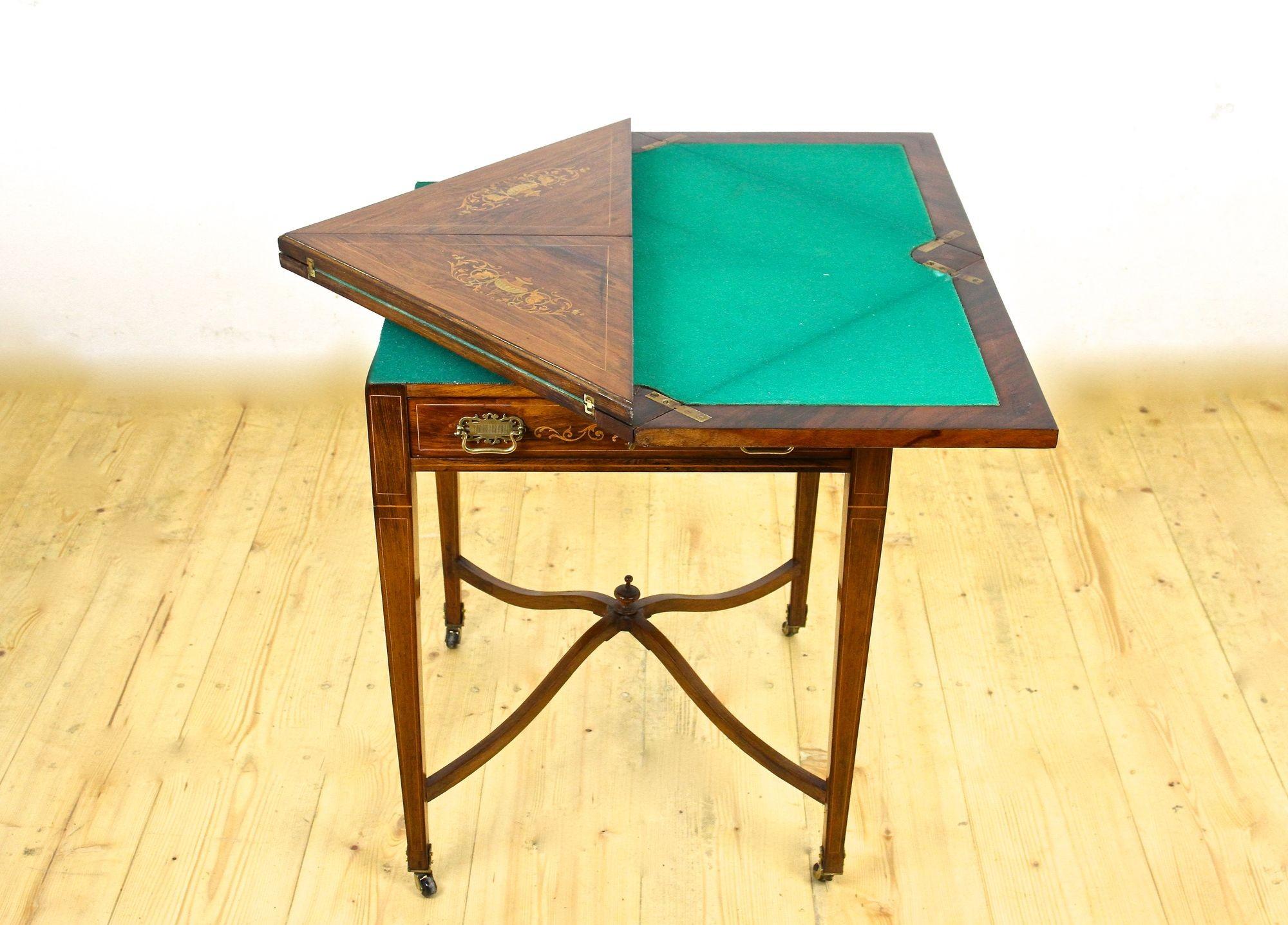 19th Century Victorian Game Table/ Side Table by J. Shoolbred, Uk Ca. 1890 3