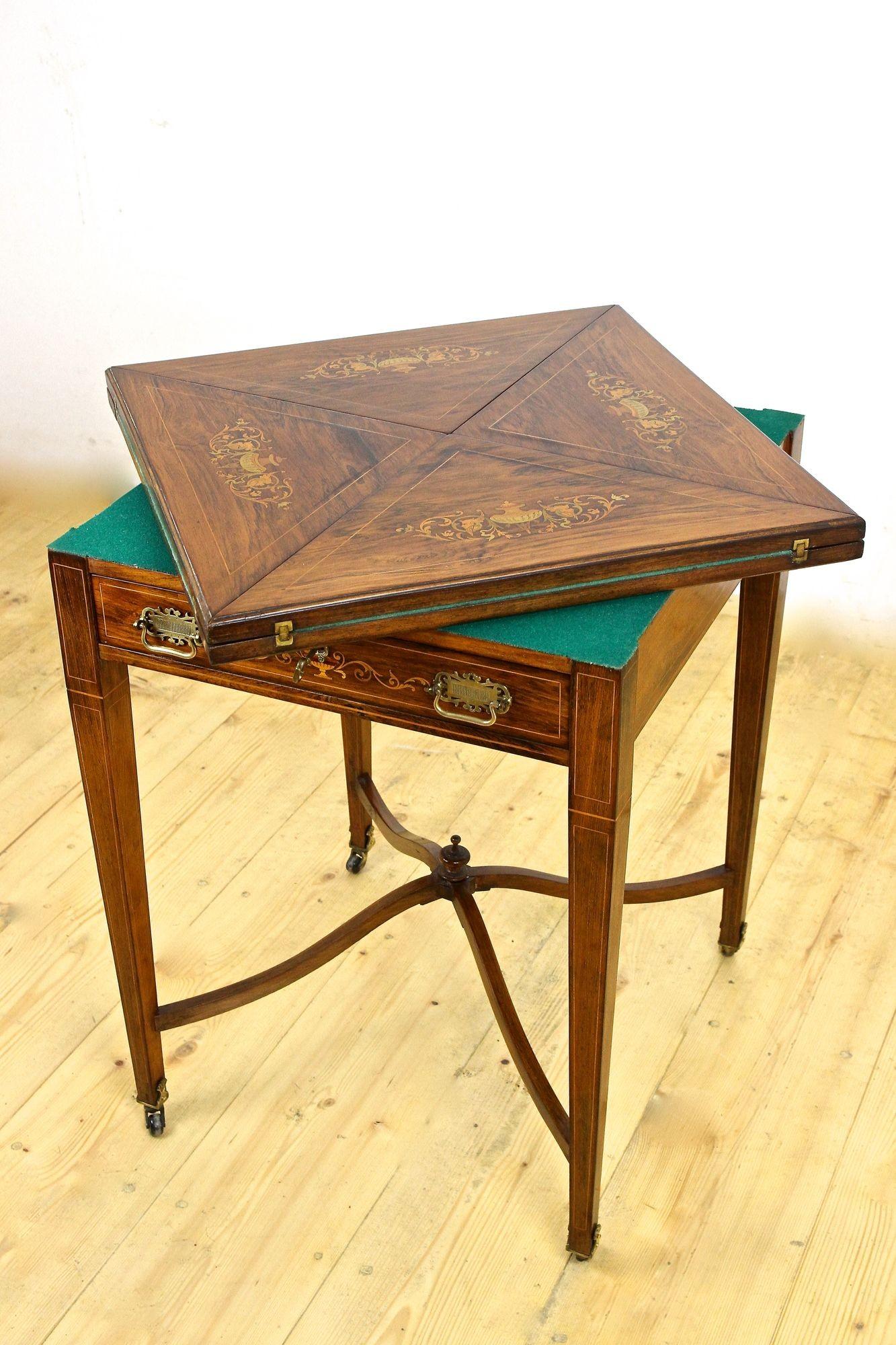 19th Century Victorian Game Table/ Side Table by J. Shoolbred, Uk Ca. 1890 2