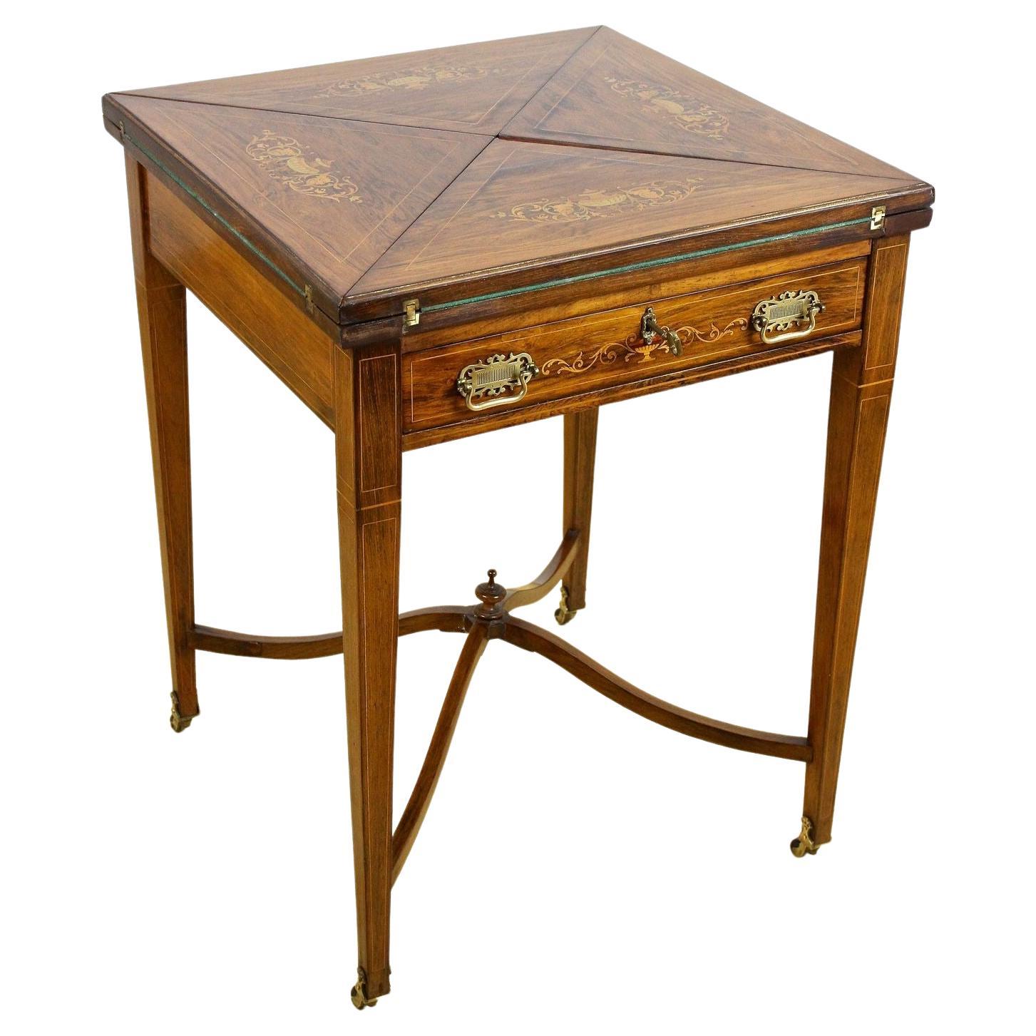 19th Century Victorian Game Table/ Side Table by J. Shoolbred, Uk Ca. 1890