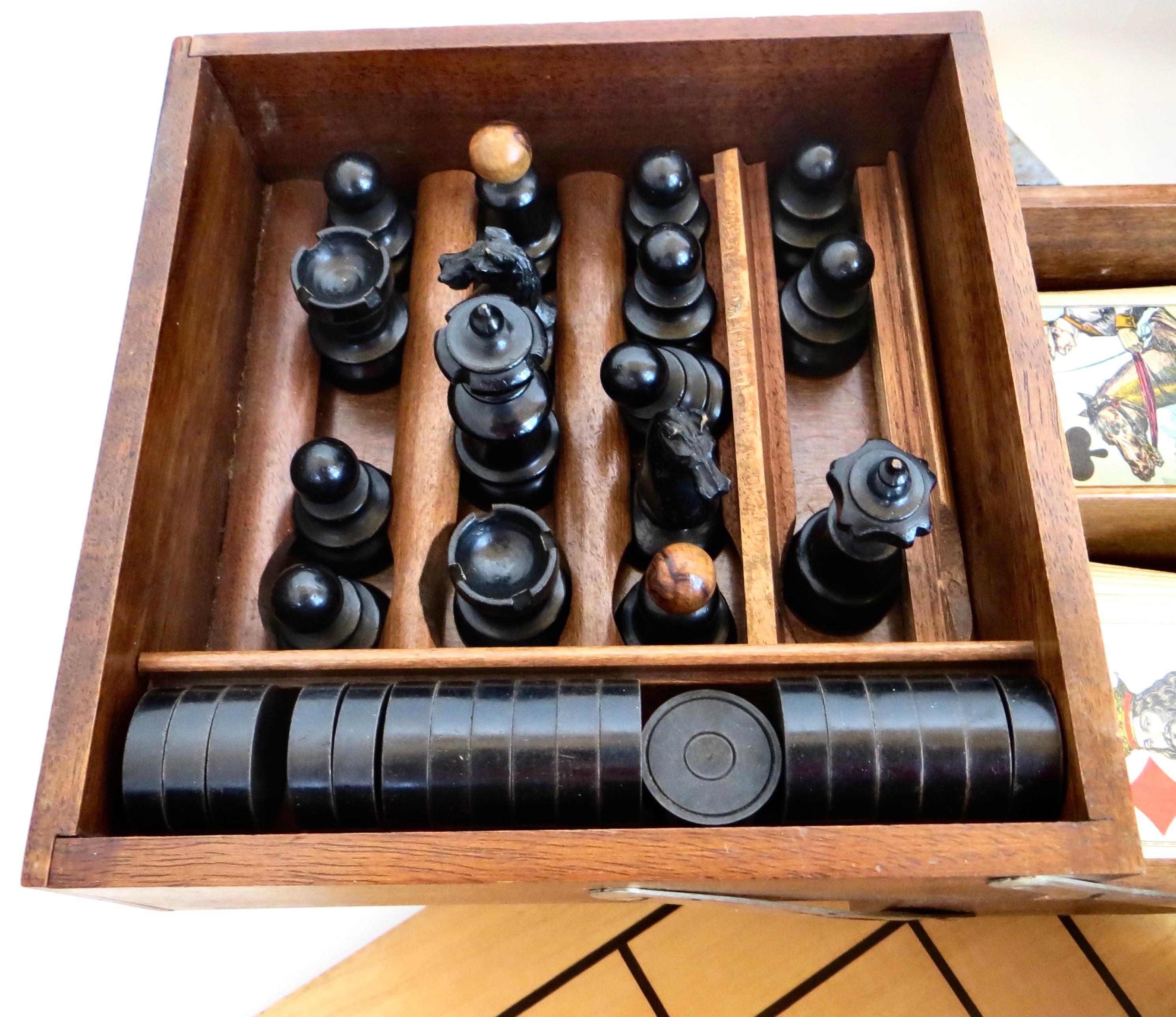 Late 19th Century 19th Century Victorian Games Box Compendium, England, Circa 1895 For Sale