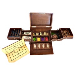 Viktorianisches Spielkästchen aus dem 19. Jahrhundert, Compendium, England, um 1895