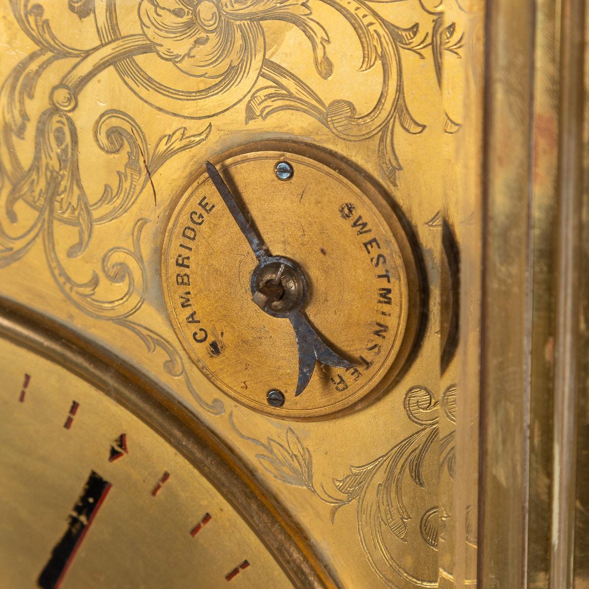 19th Century Victorian Gilt-Brass Monumental Mantel Clock, c.1870 9