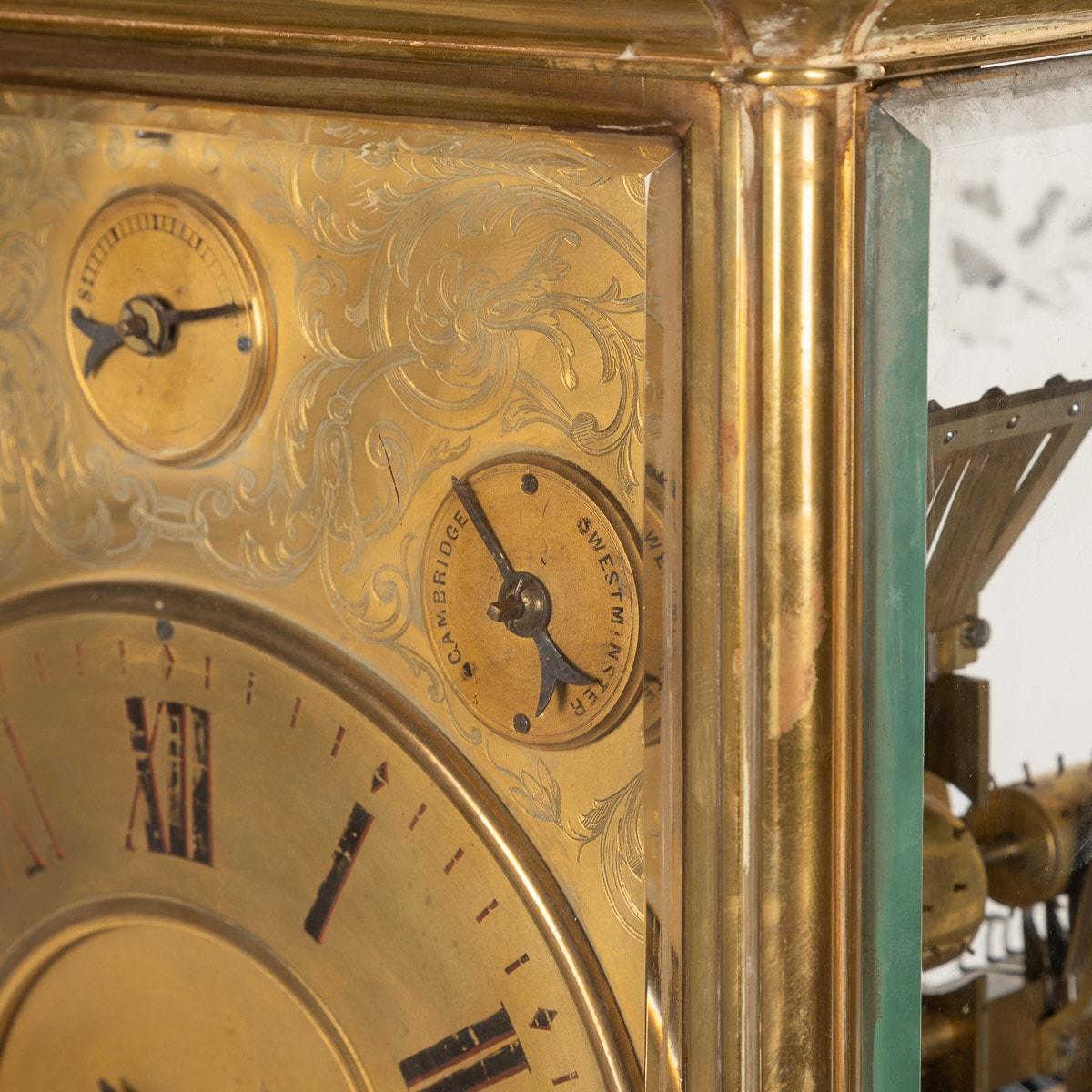 19th Century Victorian Gilt-Brass Monumental Mantel Clock, c.1870 12